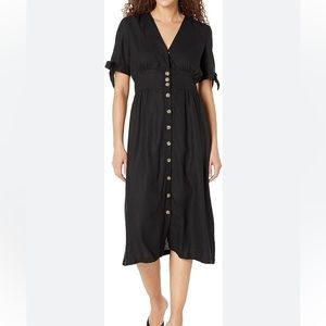 Buffalo David Bitton Mariposa Button Front V Neck Dress